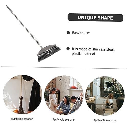 Levemolo Stainless Steel Outdoor Broom with Long Handle Floor Wiper for Home and Cleaning Compact and Easy to Store for Indoor and Outdoor Use