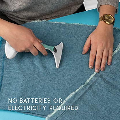 GLEENER Fabric Shaver & Lint Remover |Battery-Free 4-in-1 Depiller with 3 Fabric-Safe Edges for Clothes & Upholstery (Turquoise) - color: Turquoise
