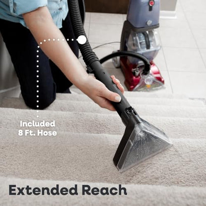 Hoover PowerScrub Deluxe Carpet Cleaner Machine, Deep Cleaning Carpet Shampooer Machine, SpinScrub Brushes, HeatForce Drying, Pet & Upholstery Tools, Pair with Hoover Carpet Cleaner Solution - style: PowerScrub Deluxe