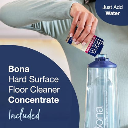 Bona Hardwood Floor Premium Spray Mop - Includes Wood Floor Cleaning Concentrate and Machine Washable Microfiber Cleaning Pad - Dual Zone Cleaning Design for Faster Cleanup - style: Premium Spray Mop: Concentrate Packet