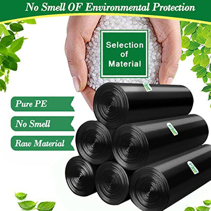 2 Gallon 120pcs Small black Trash Bags(Fit 1.8-2 Gal) Plastic black Garbage Bags,Bathroom Trash Can Bin Liners,Waste Basket Liner,Fit 6-8 Liter, 1.8 Gallon,2 Gallon (2-Black120) - style: 2Gal Black-120