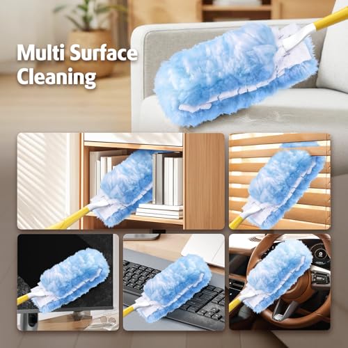 Duster Refill for Swiffer Duster, 100 Count Heavy Duty 2 Side 360° Duster Refills, 6X Microfibers, Disposable Multi Surface Dusters for Cleaning (Not Include Handle) - color: 100 Refills