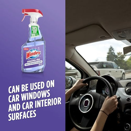 Windex Glass and Window Cleaner Spray Bottle, Ammonia Free, Packaging Designed to Prevent Leakage and Breaking, Surface Cleaning Spray, Crystal Rain Scent, 23 Fl Oz - size: 23 Fl Oz (Pack of 1)