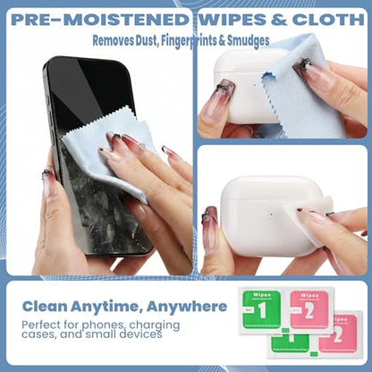 Upgraded for Airpod Cleaner Kit (81 PCS),Multi-Tool with Cleaning Pen,Putty&Swabs,Removes Earwax& Dust,Compatible with AirPods Pro1/2/3,Earbud,Headphones,Phone&Charging Port