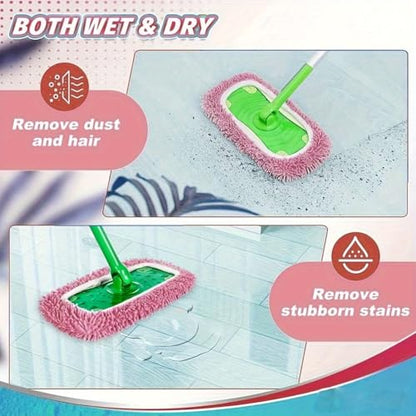 1Pc Washable Microfiber Mop Pad, Reusable Wet and Dry Floor Cleaning Cloth for Home Floor Cleaning