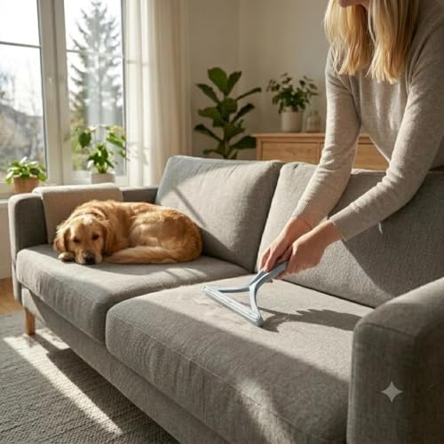 Pet Hair Remover Carpet Scraper - Lint Remover Tool with Two Way Edge for Sofa Coat Rug Bedding Furniture 1Pack(Light Blue) - color: Light blue