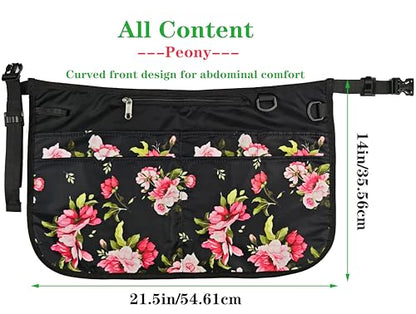 Bafelia Cleaning Apron Caddy for Women with 6 Pockets, Professional Waterproof Cleaning Supplies for Housekeeping - color: Peony
