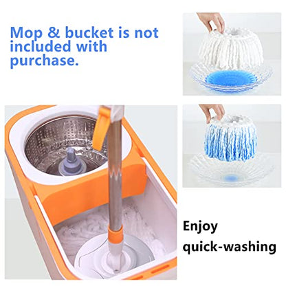 6-Pack Spin Mop Heads Refill, Easy Wring Microfiber Replacement Pads for Deep Cleaning, Universal Fit for Most Round Spin Mops - color: Mop Heads