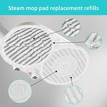 AIR U+ S8201 Pads Replacement Steam Mop Pads for Shark S8201 S7001 S8001 S7201 S7000AMZ S7000 S7005 S7020 S7001C Series Steam & Scrub All-in-One Scrubbing Mop, 4 Pack - color: White 4 Pack