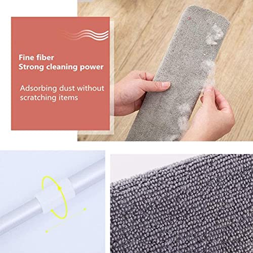 Retractable Gap Dust Cleaner, Microfiber Hand Duster, Under Fridge & Appliance Duster, Telescopic Dust Brush for Wet and Dry, Cleaning Tools for Home Bedroom Kitchen (2 Pack)