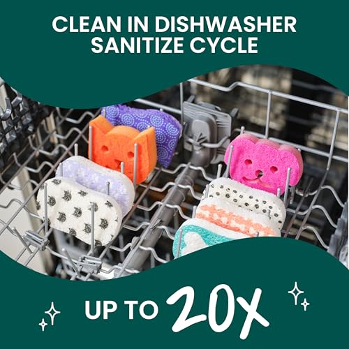 Scotch-Brite Purrfectly Clean Non-Scratch Scrub Sponge, Two- Sided, Limited Edition, 1 Sponge