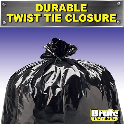 Brute Super Tuff Heavy Duty 2.0 MIL Contractor Bags, Large Trash Bags, Twist Tie Closure, Black, 42 Gallon, 20 Count - size: 20 Count (Pack of 1), style: Contractor (42 Gallon)