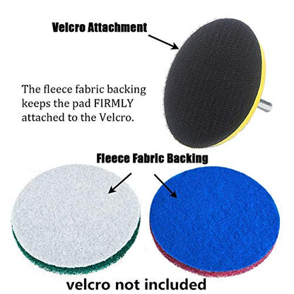 20 Pieces Scrub Pads Drill Power Brush Tile Scrubber Scouring Pads Cleaning Kit Including 2 Kinds of Abrasive Buffing Pads Replacement for Home Kitchen House Indoor Outdoor Cleaning (5 Inch) - size: 5 Inch