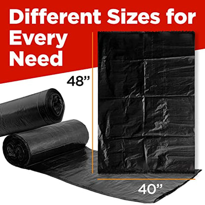 Toughbag 40-45 Gallon Trash Bags Heavy Duty (100 Count) - 39, 40, 42, 44 Gallon Trash Bags for Contractors, Commercial, Home, Kitchen - Made in USA - size: 250 Count (Pack of 1)