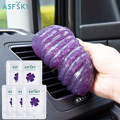 ASFSKY Car Cleaning Gel - 5 Pack Purple, Dust Cleaner for Cars & Keyboards - color: Purple 5 pack