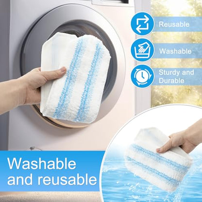 6 Pack Microfiber Replacement Mop Pads for O-Cedar H2prO Flat Mop System, Washable and Reusable Mop Pad Refills for O Cedar H2pro Flat Mop, Flat Mop Replace Heads for Wet Dry Floor Deep Clean - size: Flat mop pad-6pack
