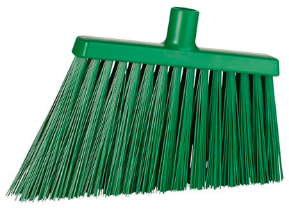Remco 11 51/64 in Sweep Face Angle Broom, Synthetic, Green 29142-1 Each