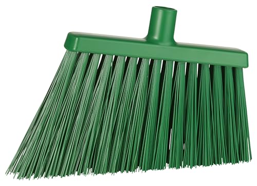 Remco 11 51/64 in Sweep Face Angle Broom, Synthetic, Green 29142-1 Each