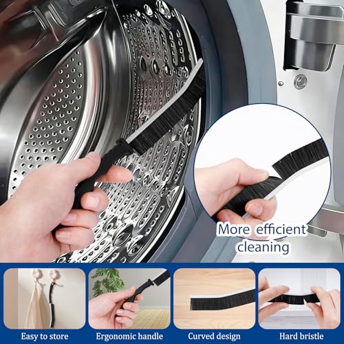 Dryer Vent Cleaner Kit,4 Pieces Dryer Lint Cleaner Vacuum Attachment & Brush Tool–Dryer Vent Cleaning Kit for Front Load,Dryer Lint Trap Cleaner with Hose,Dryer Vent Cleaner for Lint Removal (Blue) - color: Blue