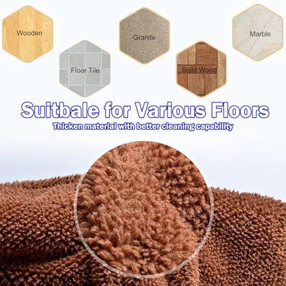 2 Pack Broom Cloth Covers Wet or Dry Cleaning Mops with Adjustable Drawstring Closure Multi-Purpose Microfiber Floor Towel Washable Reusable Cleaning Cloth for Pet Hair, Dust, Stain, Windows (Blue) - color: Blue