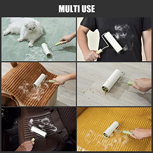 Extra Sticky Large Surface Lint Roller, 6.3'' Giant Lint Roller for Pet Hair, 360 Sheets/ 4 Refills, Long Handle Lint Remover for Clothes, Furniture, Dog & Cat Hair Remover (360 Sheets) - size: 4 Refills / 360 Sheets