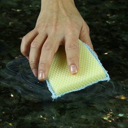 LOLA Microfiber Terry & Nylon Net Sponge Scrubber Pad, Non Scratch 2-Way Cleaning, Gently Scrubs & Wipes Clean, 1 Count - size: 1 Count, style: Microfiber Terry & Nylon Net Sponges