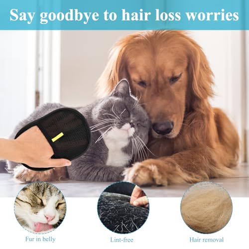 Pet Hair Removal Glove, Easy to Use， Electrostatic Pet Hair Remover, Reusable