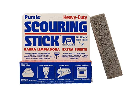 PUMIE 3 Pack Scouring Stick, Toilet Bowl Ring Remover, Heavy Duty Extra Strong Pumice Cleaning Bar, Pumice Stone for Cleaning Toilet Rings, Bathroom & Kitchen Stains by USPumice - size: 3 Count (Pack of 1)