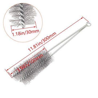 Utoolmart Steel Wire Cleaning Brush, Spiral Power Tube Brush, Steel Wire Tube Brush Cleaning Tool, Tube Bottle Brush, 1.2-inch Diameter 12-inch Length, 2pcs - color: 2pcs, size: 3cm