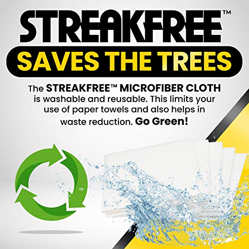 Microfiber Glass Cleaning Cloths – 5 Pack 16x16 Lint Free Window & Mirror Cloths – Just Add Water, No Chemicals, Streak-Free Shine