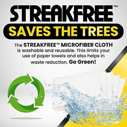 Microfiber Glass Cleaning Cloths – 5 Pack 16x16 Lint Free Window & Mirror Cloths – Just Add Water, No Chemicals, Streak-Free Shine