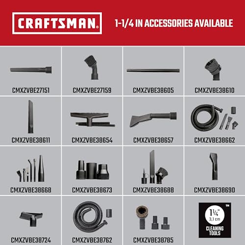 CRAFTSMAN CMXEVBE17250 2.5 Gallon 2.5 Peak HP Wet Dry Shop Vacuum