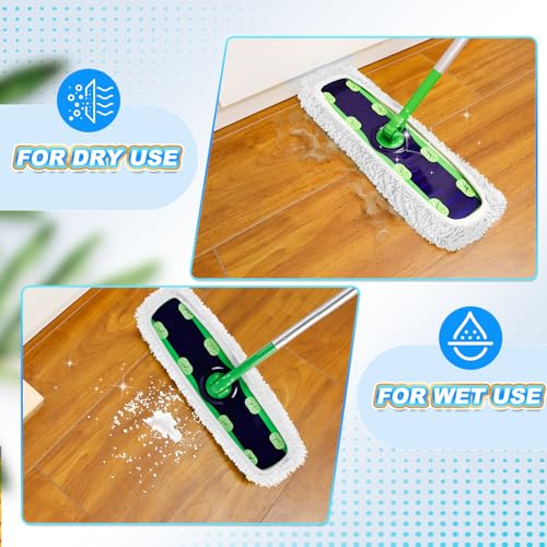 KEEPOW Reusable XL Wet Refills Compatible with Swiffer Sweeper XL, X-Large Dry Sweeping Cloths, Wet Mopping Cloths, Washable Microfiber XL Mop Pads Refills for Surface/Hardwood Floor Cleaning, 4 Pack - size: 4 Pack, White