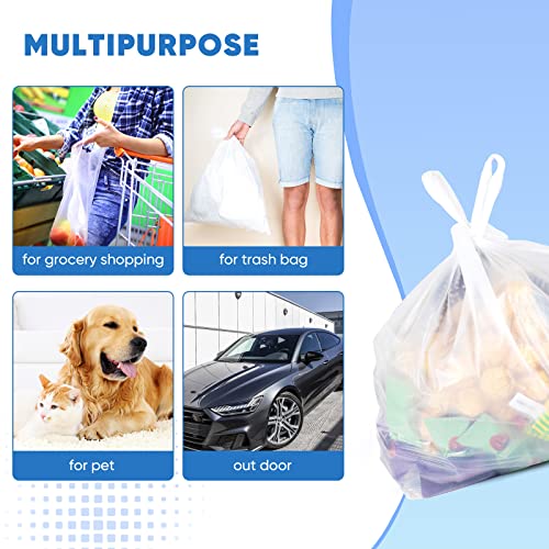 LimonLaviu Plastic Bags - 1000Pack (25 mic thickness) (11.5'x 6.5" x 21') with Handles - Small Business & Grocery Bags in Bulk - Heavy Duty, Unscented - size: 1000