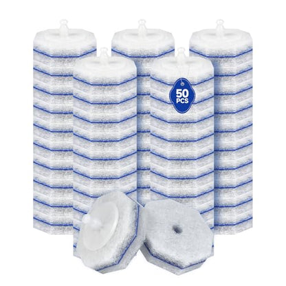 50 Count Disposable Toilet Brush,Toilet Cleaner Refills,Replacement Heads for Toilet Cleaning System,Compatible with Most Toilet Brushes（not Included Brush Rod）