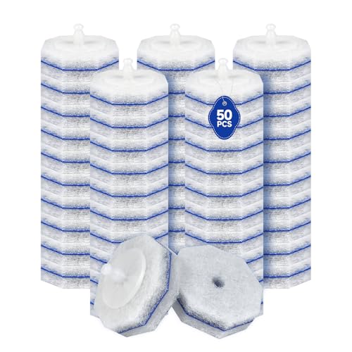 50 Count Disposable Toilet Brush,Toilet Cleaner Refills,Replacement Heads for Toilet Cleaning System,Compatible with Most Toilet Brushes（not Included Brush Rod）
