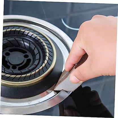 10pcs Emery Sponge Wet Dry Sandpaper Kitchen Tool Carborundum Sponge Buffing Diamond Polishing Pads Pan Washing Pot s Kitchen Brush Brown
