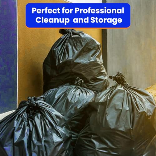 Berkley Jensen Heavy Duty Contractor & Industrial Bags - 42 Gallon, 32 Count - Black Contractor Trash Bags - 3 Mil Thick, Tear & Puncture Resistant - Ideal for Construction Cleanup & Professional Use - size: 32 count (Pack of 1)