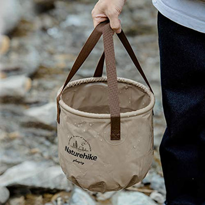 Naturehike Multifunctional Collapsible Water Basin, Folding Tub, Portable Bin, Lightweight Foldable Bucket with Handles for Camping, Dish Washing, Laundry, Fishing, Hiking - color: Coffee