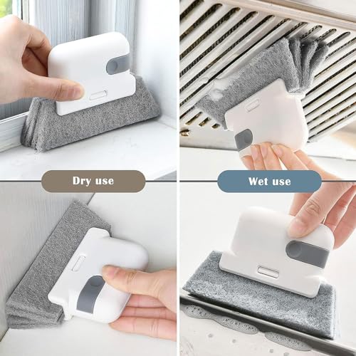 Window Track Cleaner Window Grooves Cleaning Brush Tools Set For Sliding Door Track Crevice Cleaner