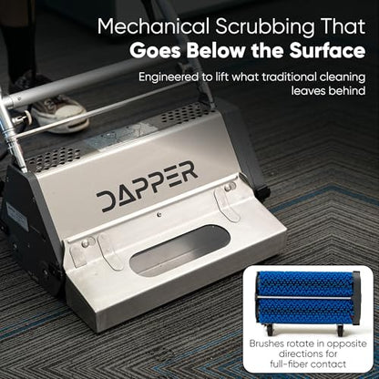 18" Counter-Rotating Brush (CRB) Commercial Carpet & Hard Floor Cleaning Machine – 450 RPM, Quiet 53 dBA, Heavy-Duty 53 lb Scrubber – Ideal for Gyms, Retail & Mid-Size Facilities - size: 18"