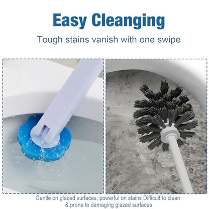 2 Pack Disposable Toilet Brush with 48 Refills, Toilet Bowl Cleaner Toilet Brush and Holder Set for Bowl Cleaners Bathroom Cleaning Bathtub