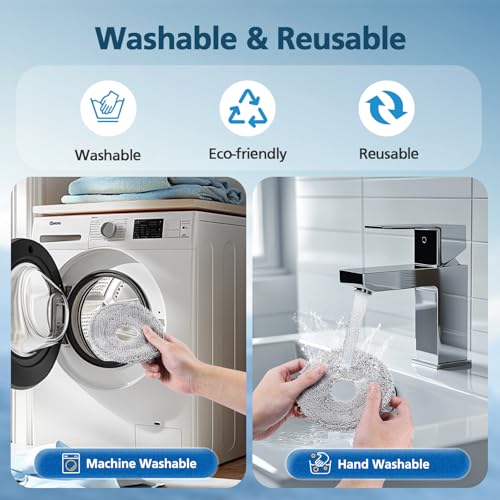 6-Pack Mop Pads for Dreame L40 Ultra/X40 Ultra/X50 Ultra/L50 Ultra/L10S Ultra/ L10s Pro Ultra Heat/L10S Ultra Gen2/L40S Ultra/X30 Ultra/L10 Ultra Robot Vacuum, Washable Microfiber Replacement Pads