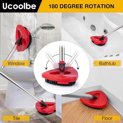 Spin Mop Scrub Brush for O-Cedar EasyWring 1 Tank System, Scrubber Brush Replacement Head with Stiff Bristle, Great for Bathroom, Kitchen, Pool, Glass and Tile Walls, No Include Mop Handle and Base - size: 1-Tank Scrub Brush(1pcs)