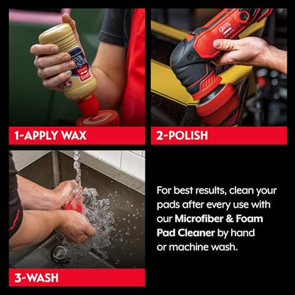 Griot's Garage 3” Red Foam Waxing Pads for Car Detailing, Polishing and Buffing Pads for Use with Waxes and Sealants, 11263, Set of 3 - style: 3" Pads (Set of 3)