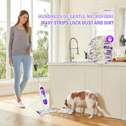 25 Pack Disposable Mop Pads for PowerMop Multi-Surface Floor Mop, Mopping Pad Refills for Floor Cleaning - size: 25*Purple