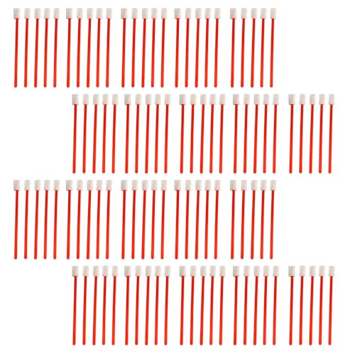 Evaclean Swilly Original Disposable Crevice Brushes - 100 Pack - Versatile Cleaning Tool for Tight Spaces, Window Tracks, Keyboards, Car Vents, and Household Use (Red) - color: Red