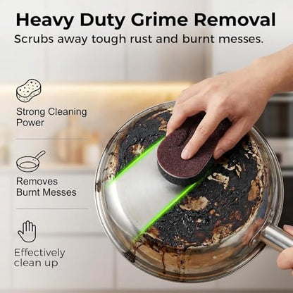 Magic Cleaning Sponges Eraser, 2026 New Non-Scratch Dual-Sided Sponges, Multi-Functional Non Scratch Scrub Sponge for Kitchen Bathroom Wall Floor Sink Tub Stain Removal (10pcs) - color: 10pcs