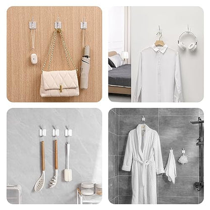 Paoli Heavy Duty Adhesive Wall Hooks, 30 lb Max Load Waterproof Hooks for Bathroom Towels Coats Bags, No Drill Damage-Free for Renters Apartment Dorm, Matte Gold, 4 Pack - color: Gold