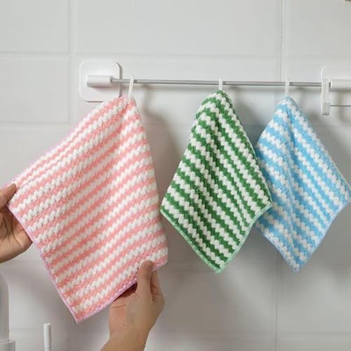 Generic 20 Pack Kitchen Dish Cloths, 2024 New Ultra Soft and Absorbent Dish Towels, Reusable Fast Drying Microfiber Cleaning Cloth, 8.6 x 8.6 inches, Multicolor, Small